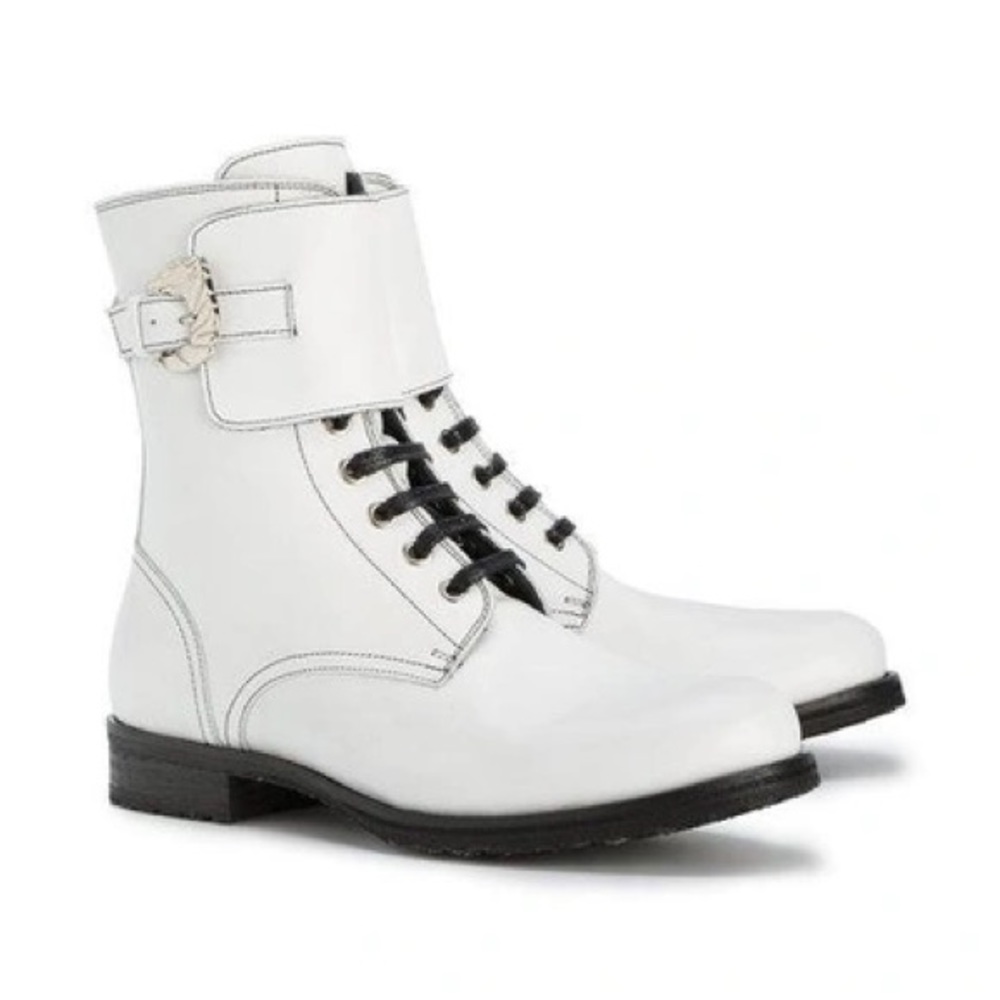 Dorateymur Lace Up Combat Boots - IN BLACK